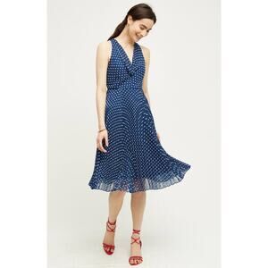 NOWT Anthropologie Dabney Midi Dress By Eva Franco $198 Size 4 Blue